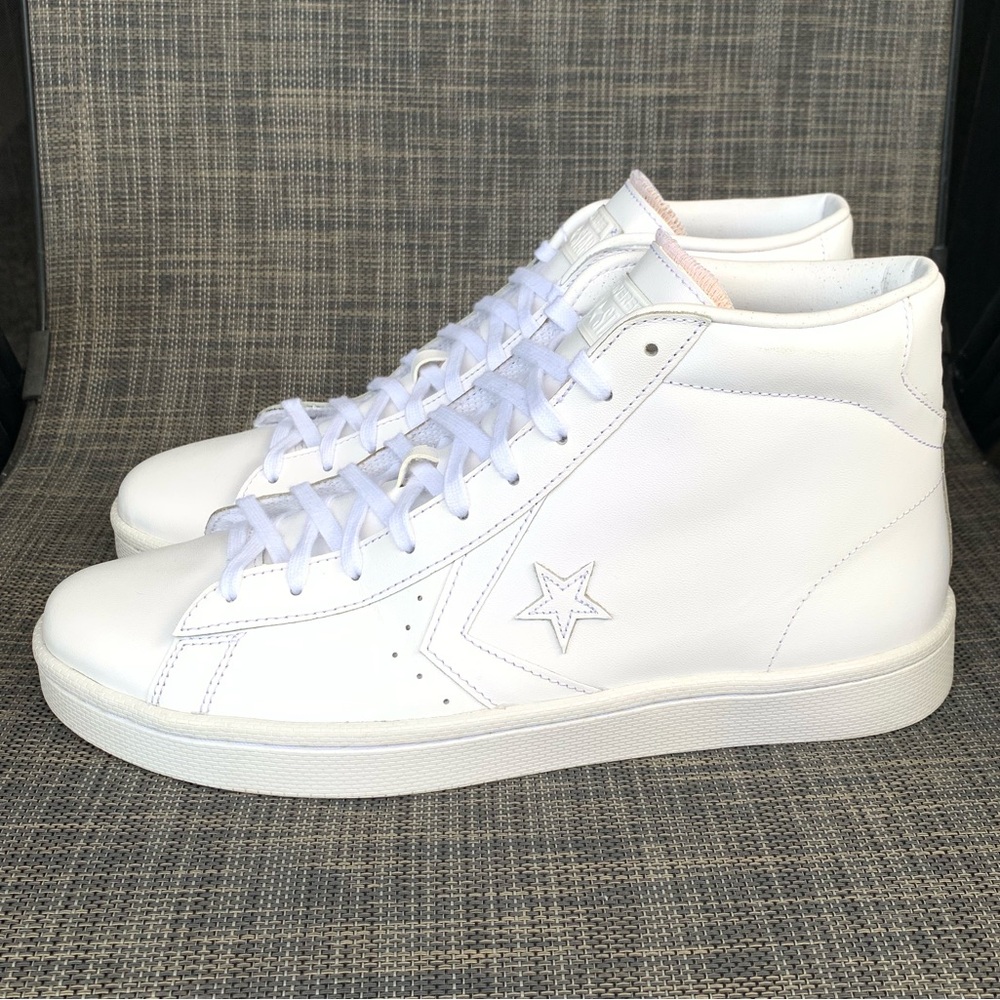 Converse White High-Top Leather Sneakers - Picture 6 of 14